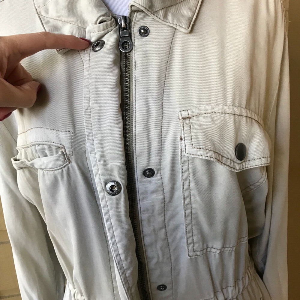 Anthropologie By Anthropologie Long Beige Jacket L - Picture 4 of 8